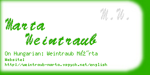 marta weintraub business card